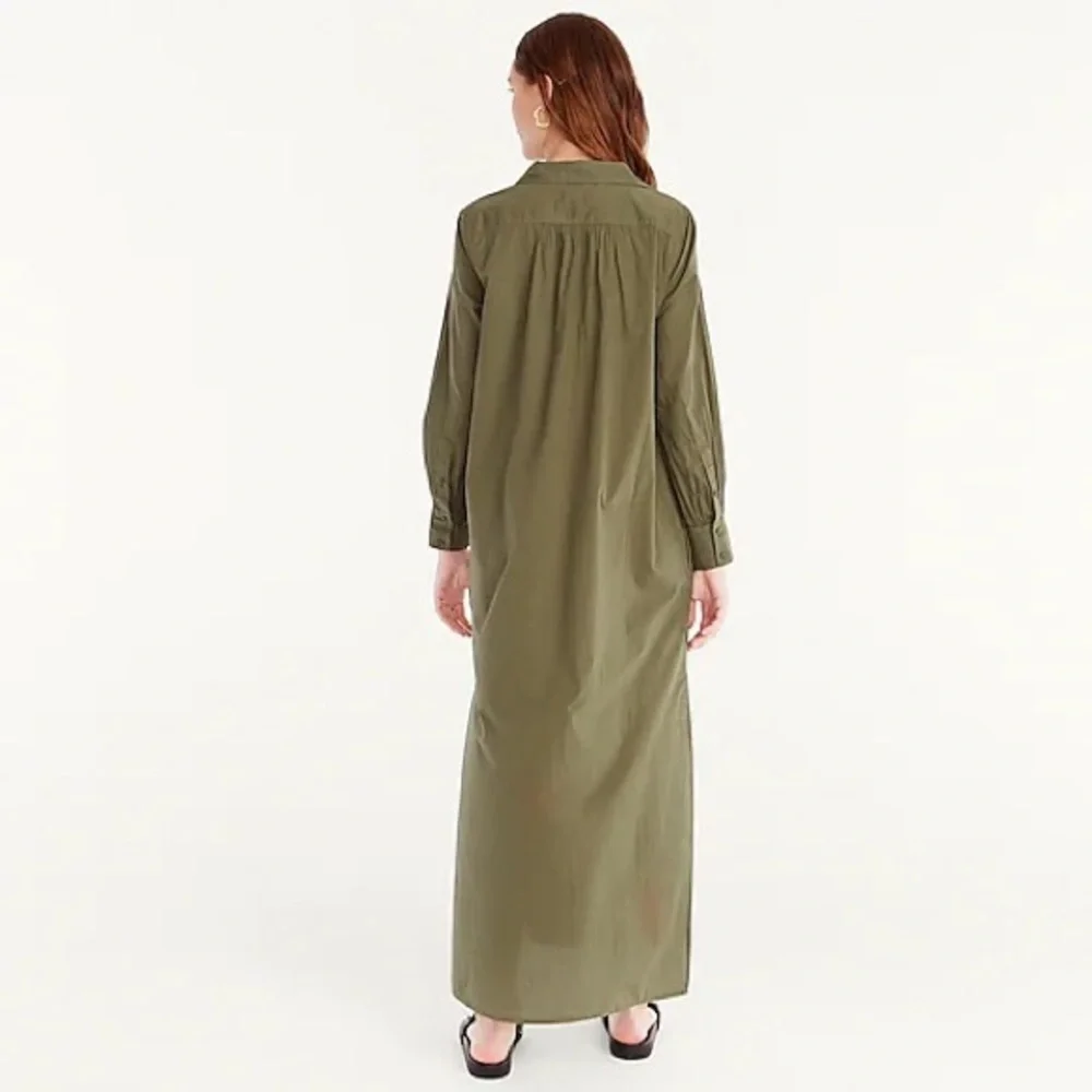J.Crew Garment-dyed cotton poplin shirtdress